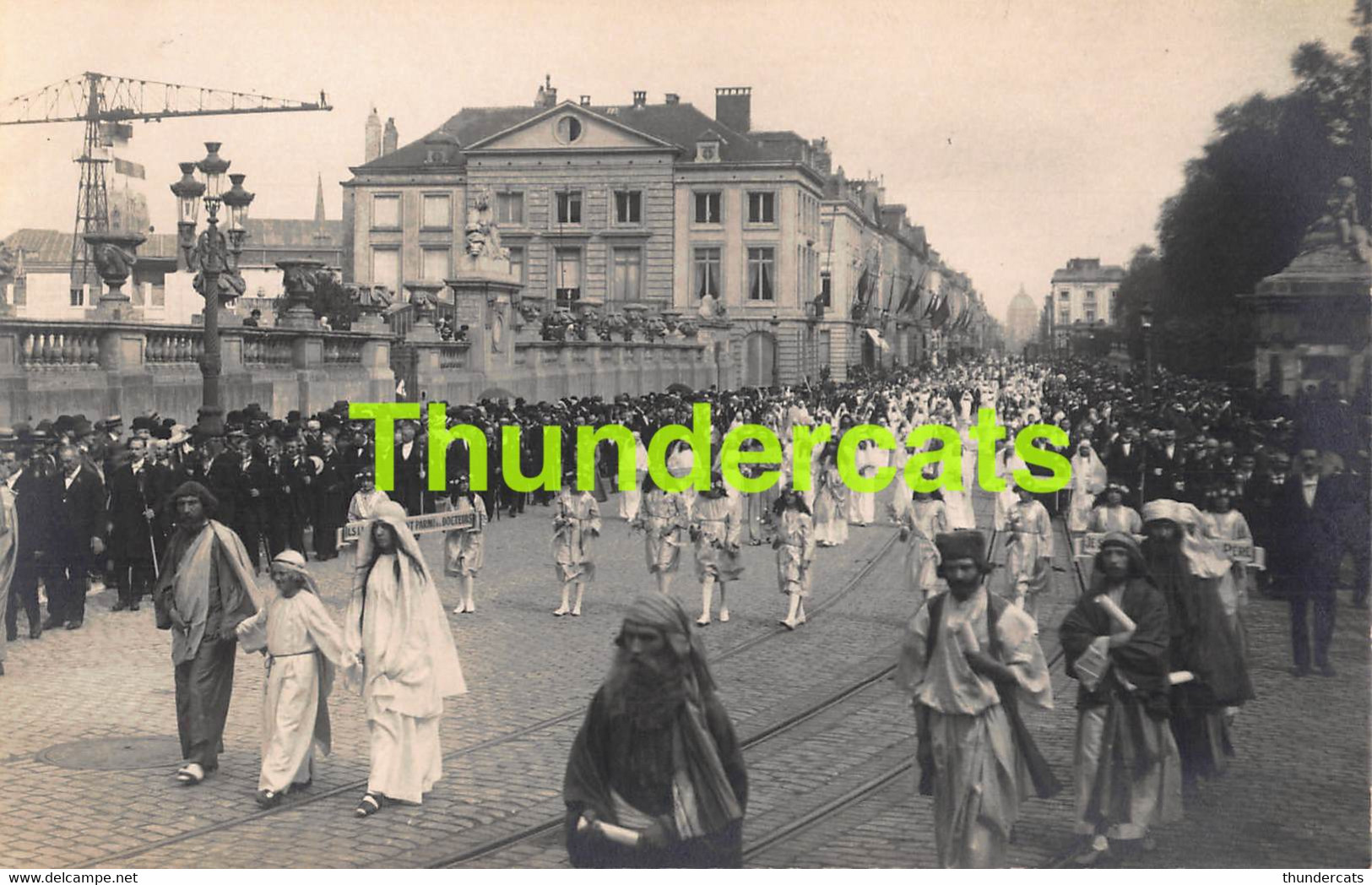 CPA CARTE DE PHOTO BRUXELLES NOTRE DAME DE LA PAIX 1921 FETE PROCESSION CORTEGE - Fiestas, Celebraciones