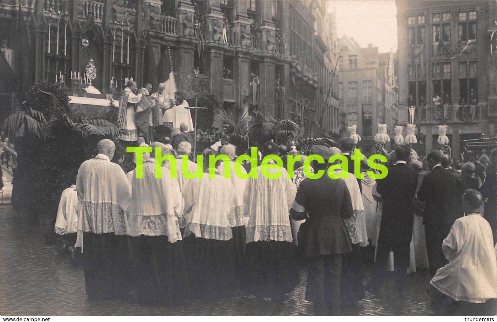 CPA CARTE DE PHOTO BRUXELLES NOTRE DAME DE LA PAIX 1921 FETE PROCESSION CORTEGE - Fêtes, événements