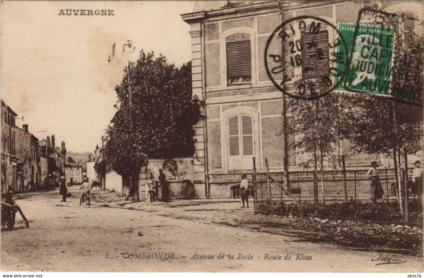 CPA COMBRONDE Avenue De La Poste - Route De Riom (1255719) - Combronde