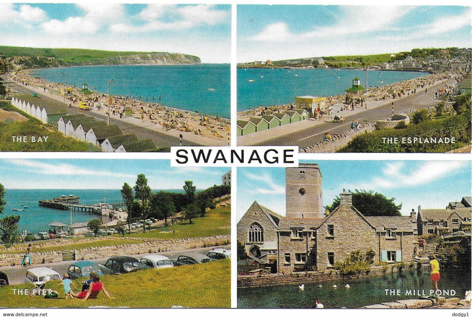 SCENES FROM SWANAGE, DORSET, ENGLAND. Circa 1969 USED POSTCARD   Tw9 - Swanage