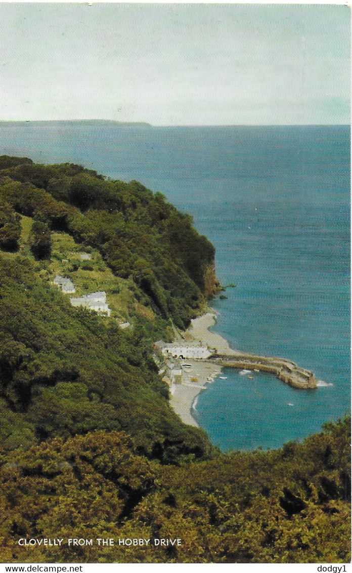 CLOVELLY FROM HOBBY DRIVE, DEVON, ENGLAND. UNUSED POSTCARD   Tw9 - Clovelly