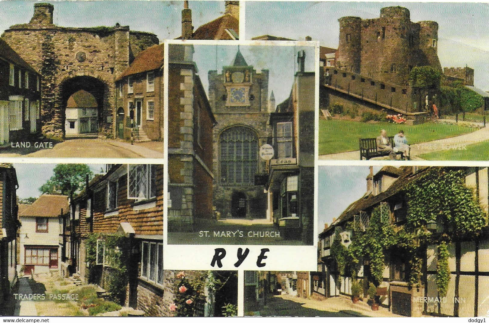 SCENES FROM RYE, SUSSEX, ENGLAND. Circa 1971 USED POSTCARD   Tw9 - Rye