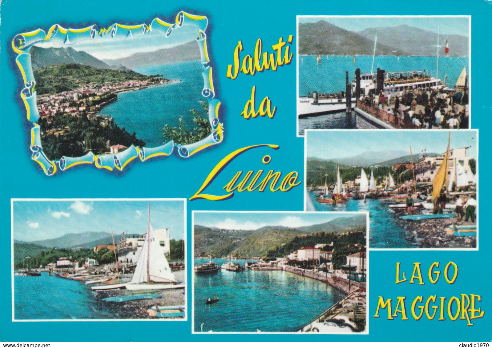 LUINO (VARESE) CARTOLINA - SALUTI DA LUINO - LAGO MAGGIORE - VIAGGIATA PER MILANO - Luino