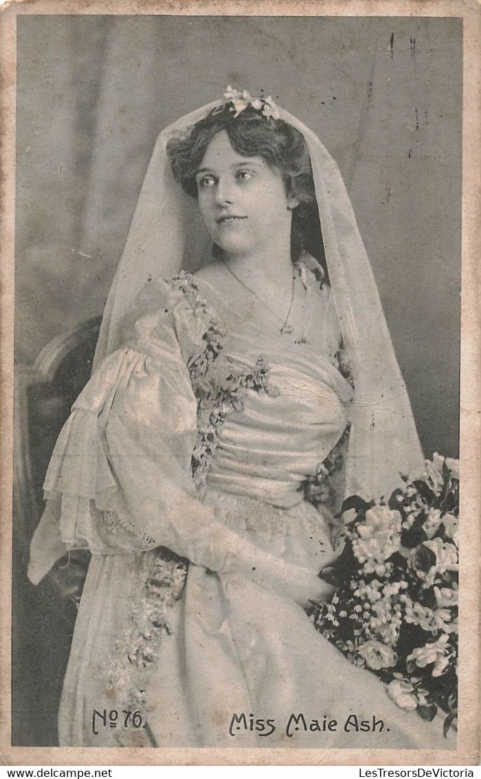 CPA Miss Maie Ash - Femme En Robe De Mariée Et Voile - Celebrité - Femmes Célèbres