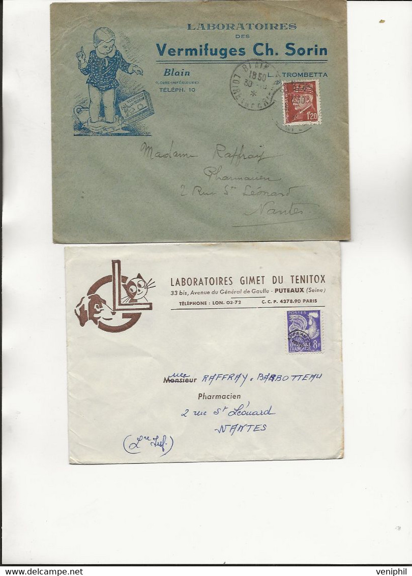 LOT DE 5 LETTRES A ENTETE PUBLICITAIRE - TB - - Storia Postale