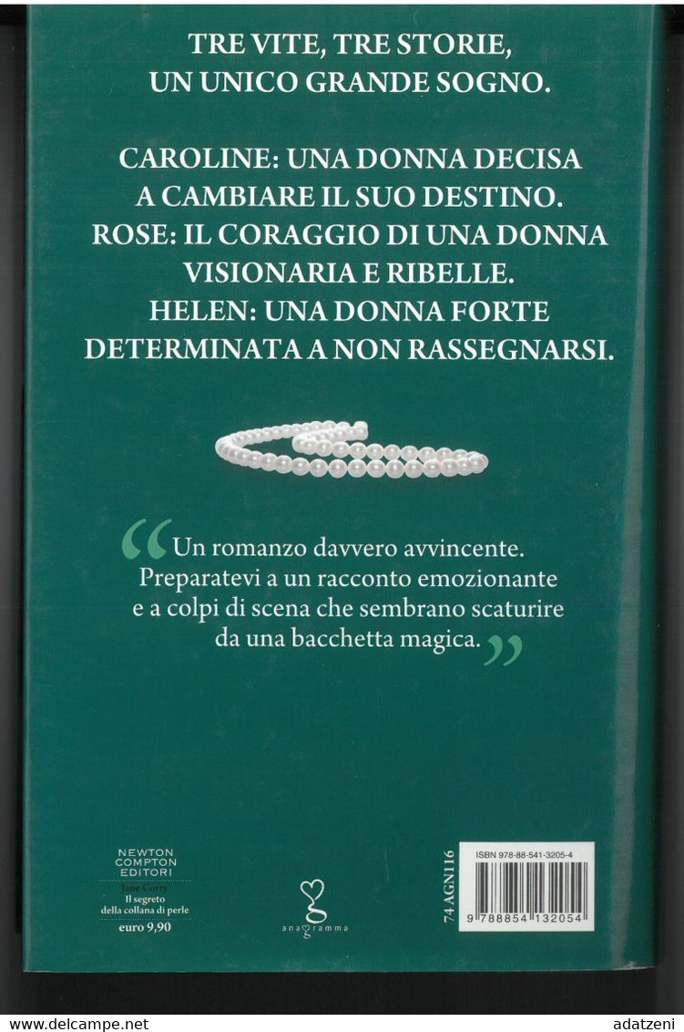 IL SEGRETO DELLA COLLANA DI PERLE DI JANE CORRY  EDITORE NEWTON COMPTON STAMPA 2011 PAGINE 428 DIMENSIONI CM 21x14 COPER - Classici