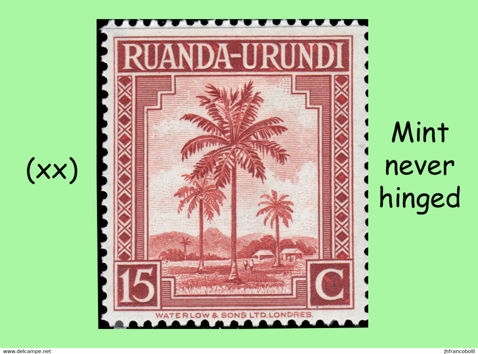 1942 ** RUANDA-URUNDI RU 134/136 MNH PALM TREES SET ( X 8 Stamps ) - Neufs