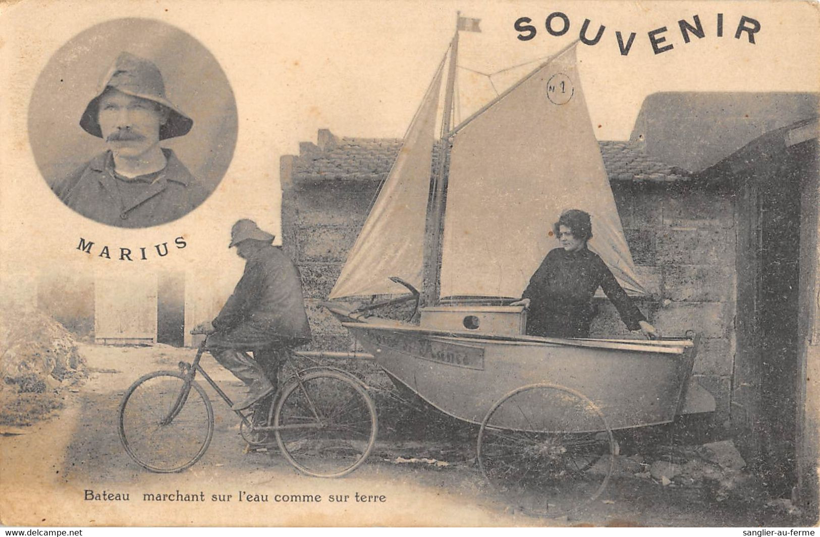 CPA CIRQUE BATEAU MARCHANT SUR L'EAU COMME SUR TERRE - Circus