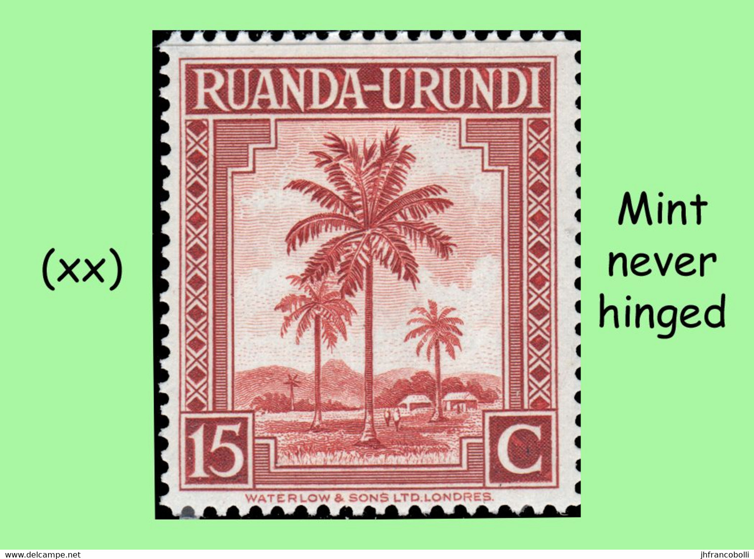 1942 ** RUANDA-URUNDI RU 126/146 MNH PALM SET SELECTION ( X 21 Stamps ) - Unused Stamps
