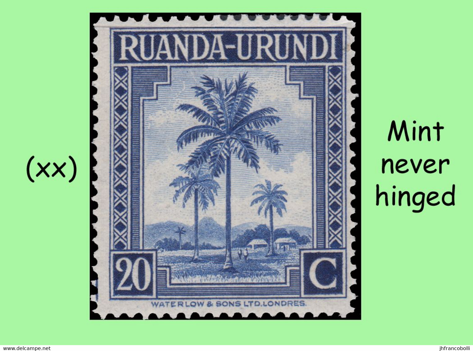 1942 ** RUANDA-URUNDI RU 126/146 MNH PALM SET SELECTION ( X 21 Stamps ) - Ungebraucht