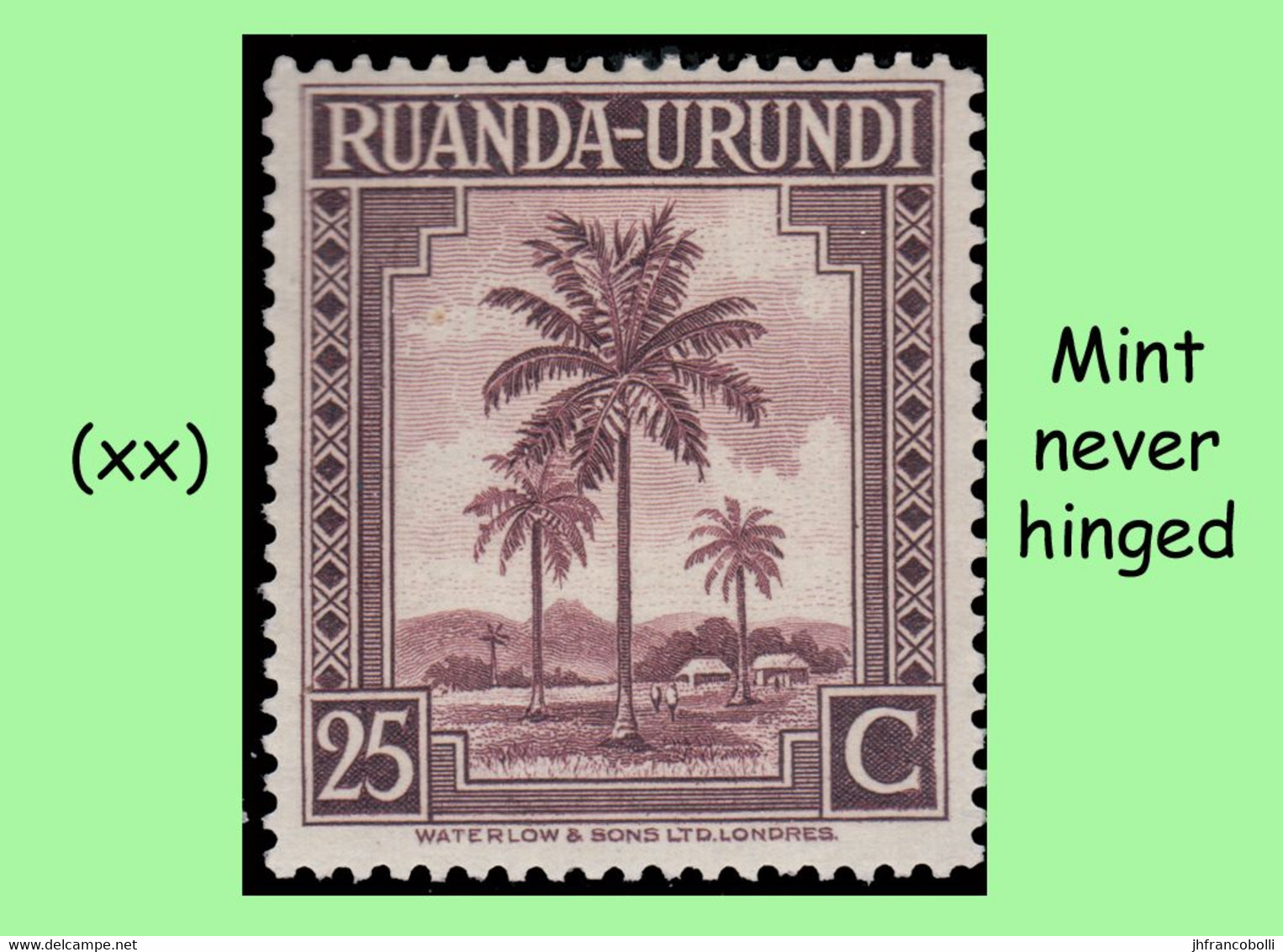 1942 ** RUANDA-URUNDI RU 126/146 MNH PALM SET SELECTION ( x 21 stamps )
