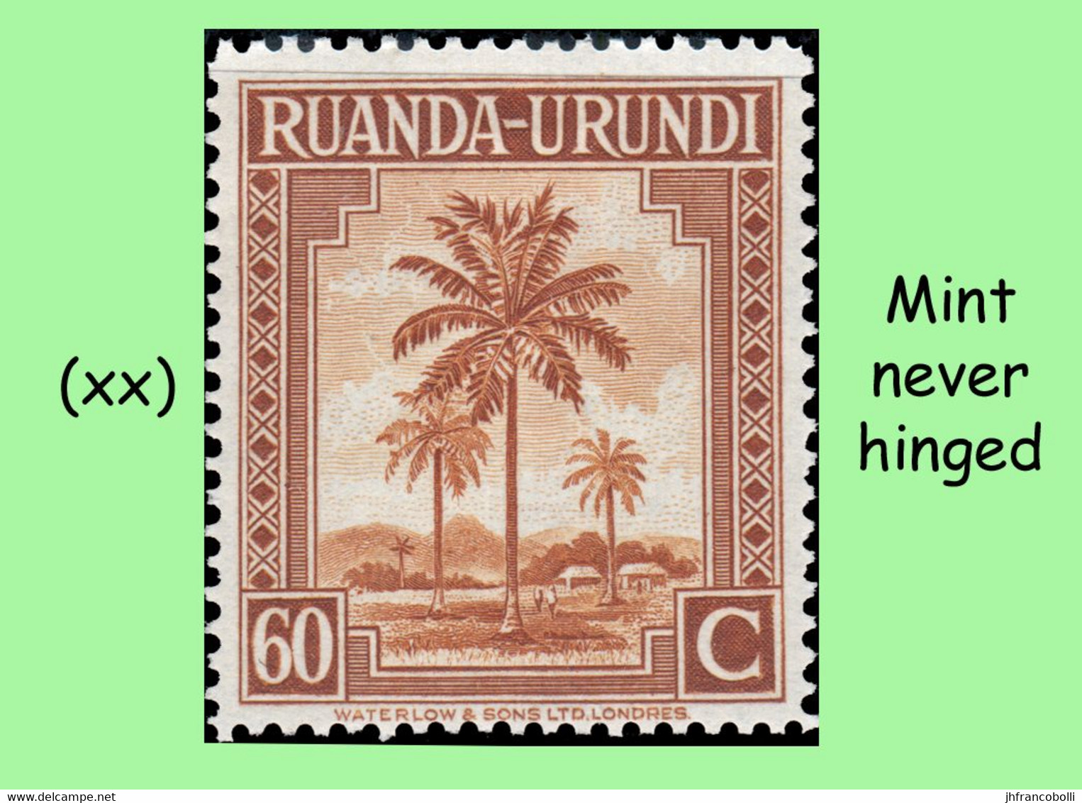 1942 ** RUANDA-URUNDI RU 126/146 MNH PALM SET SELECTION ( x 21 stamps )