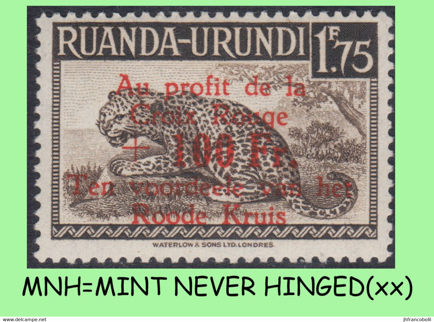 1944 ** RUANDA-URUNDI RU 150/153 MNH FULL RED CROSS PALM SET ( X 4 Stamps ) - Neufs