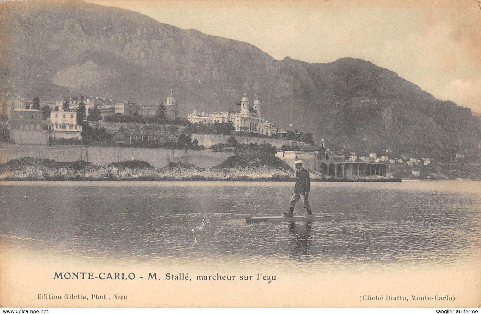 CPA CIRQUE MONACO MONTE CARLO M.STALLE MARCHEUR SUR L'EAU - Circus