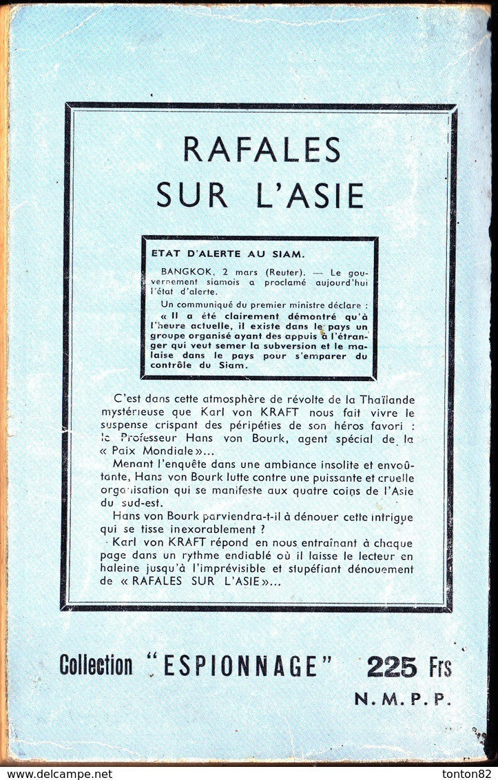 L' Arabesque Espionnage N° 54 - Rafales Sur L' Asie- Karl Von Kraft - ( 1957 ) . - Editions De L'Arabesque