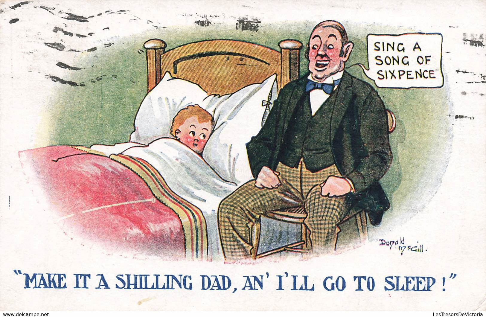 CPA Illustrateur Donald Mac Gill - Humour - Sing A Song Of Six Pence - Berceuse - Mc Gill, Donald