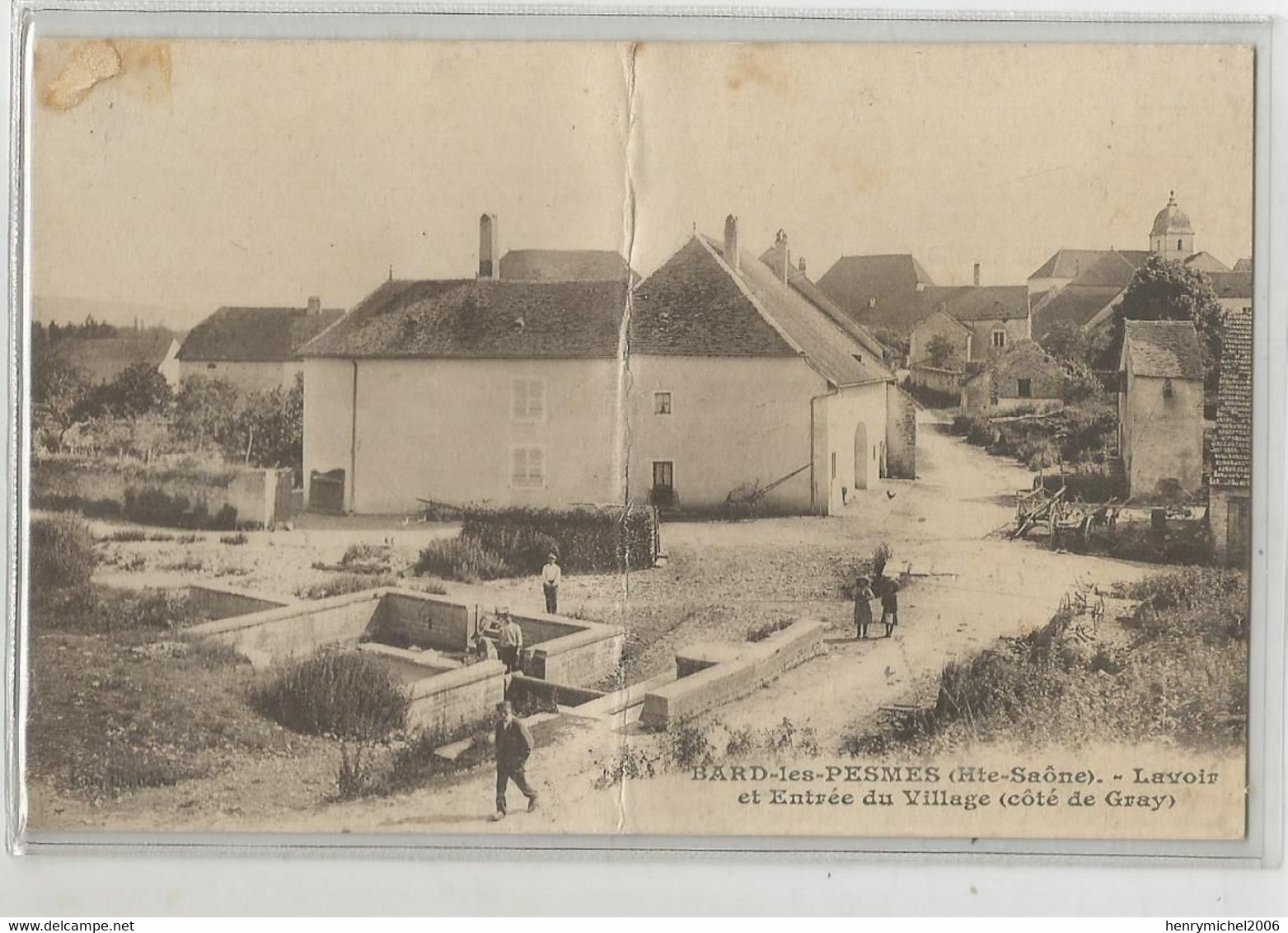 70 Haute Saone Bard Les Pesmes Lavoir Et Entrée Du Village Coté Gray - Sonstige & Ohne Zuordnung