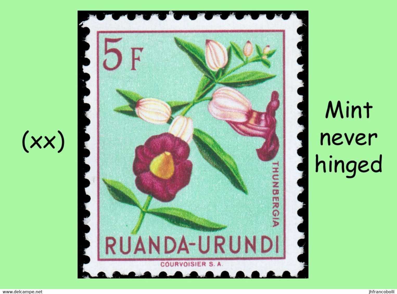 1953 ** RUANDA-URUNDI RU 177/195 MNH TROPICAL FLOWERS SET  ( x 19 stamps )