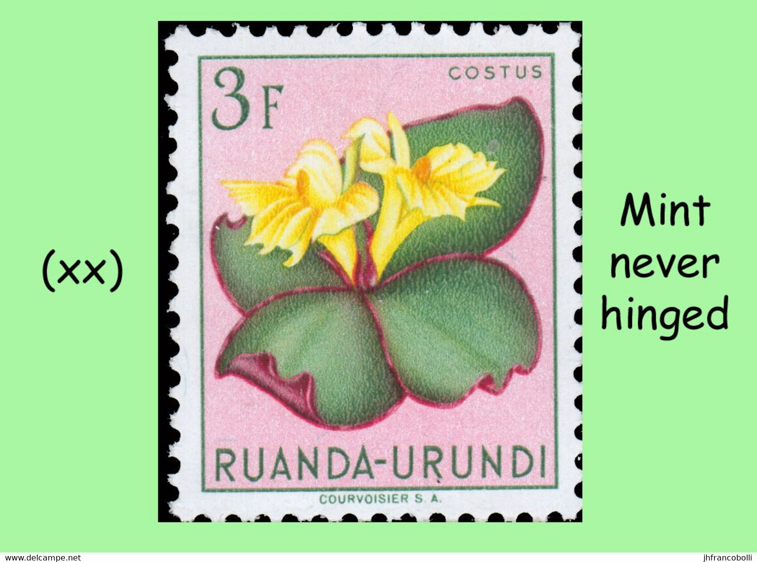 1953 ** RUANDA-URUNDI RU 177/195 MNH TROPICAL FLOWERS SET  ( x 19 stamps )