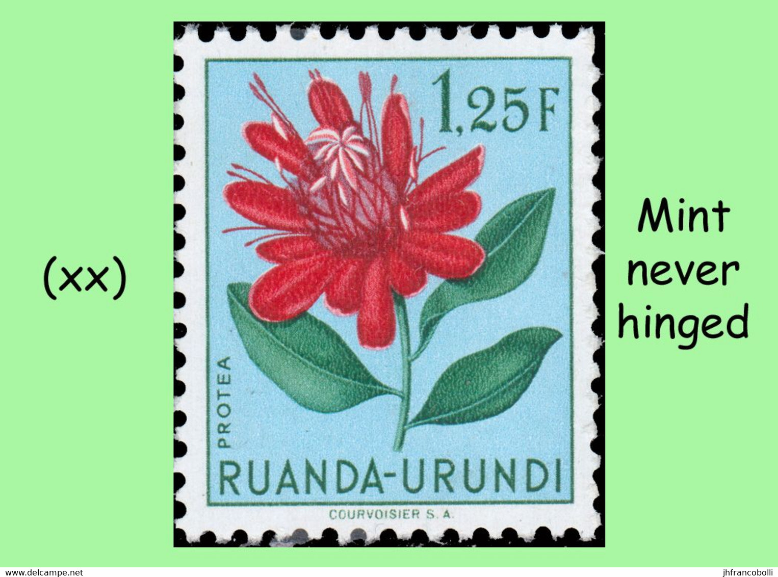 1953 ** RUANDA-URUNDI RU 177/195 MNH TROPICAL FLOWERS SET  ( x 19 stamps )