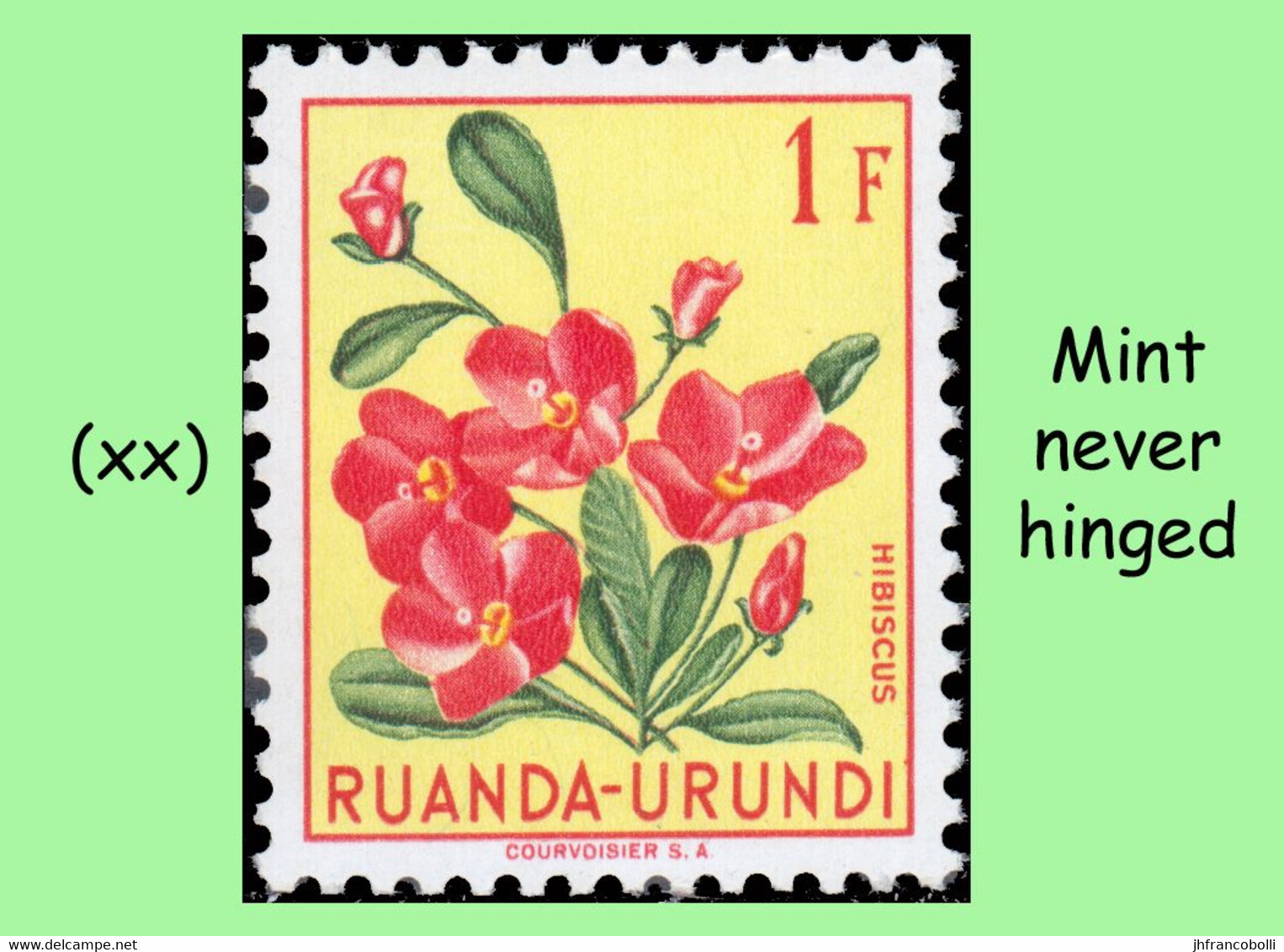 1953 ** RUANDA-URUNDI RU 177/195 MNH TROPICAL FLOWERS SET  ( x 19 stamps )