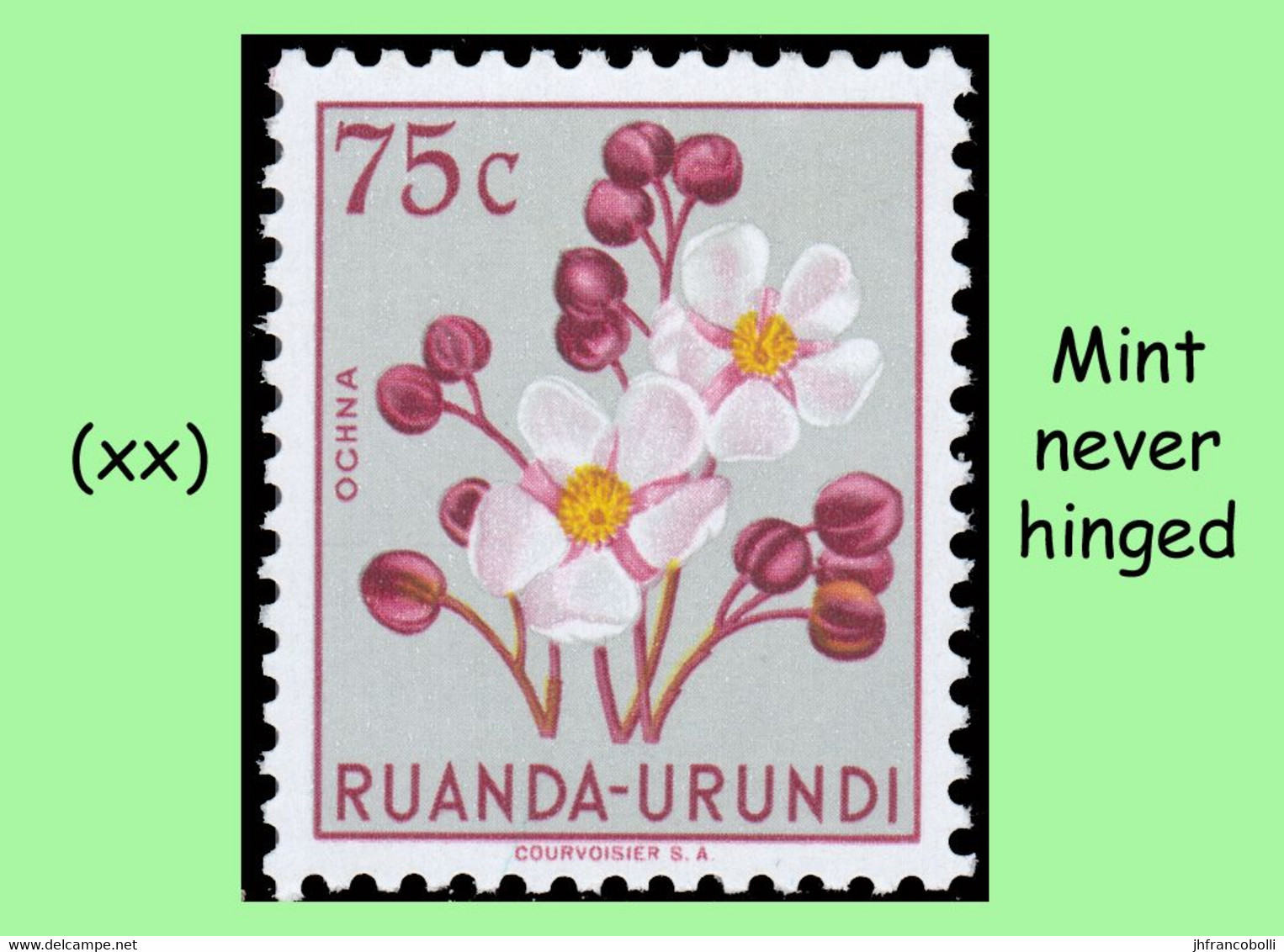 1953 ** RUANDA-URUNDI RU 177/195 MNH TROPICAL FLOWERS SET  ( x 19 stamps )