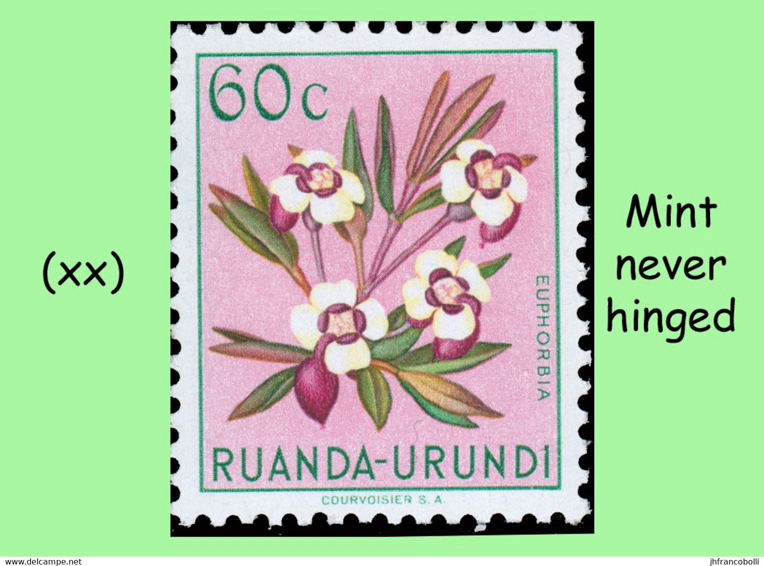 1953 ** RUANDA-URUNDI RU 177/195 MNH TROPICAL FLOWERS SET  ( x 19 stamps )