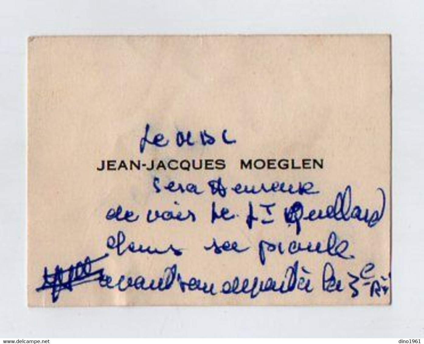 VP20.692 - CDV - Carte De Visite - Mr Jean - Jacques MOEGLEN - Cartes De Visite