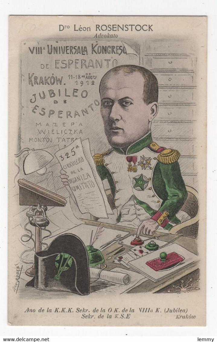 ESPERANTO - CONGRÈS 1912 - ILLUSTRATEUR : JEAN ROBERT - LÉON ROSENSTOCK - Esperanto