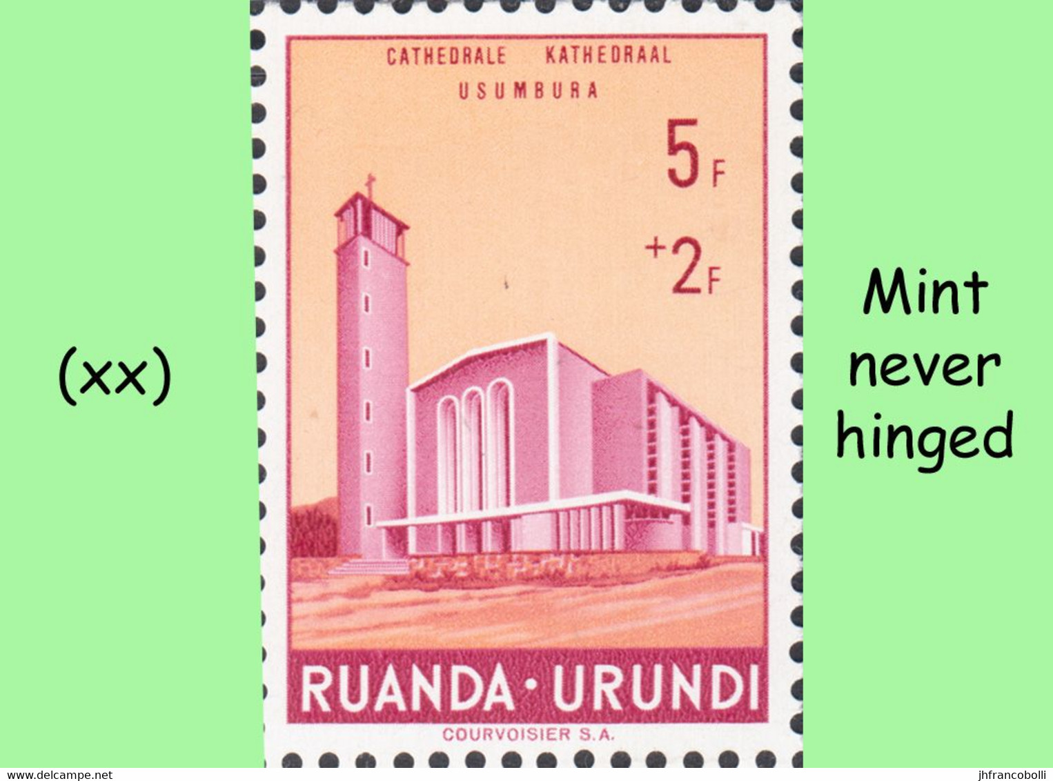 1961 ** RUANDA-URUNDI RU 225/230 MNH USUMBURA CATHEDRAL ( 6 stamps )