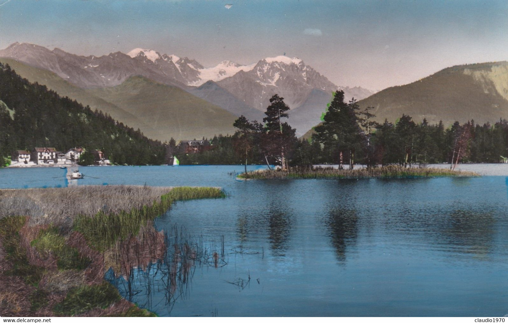 SVIZZERA - CARTOLINA - LAC CHAMPEX - ET GRAND COMBIN - 4317 M. - VIAGGIATA - Cham