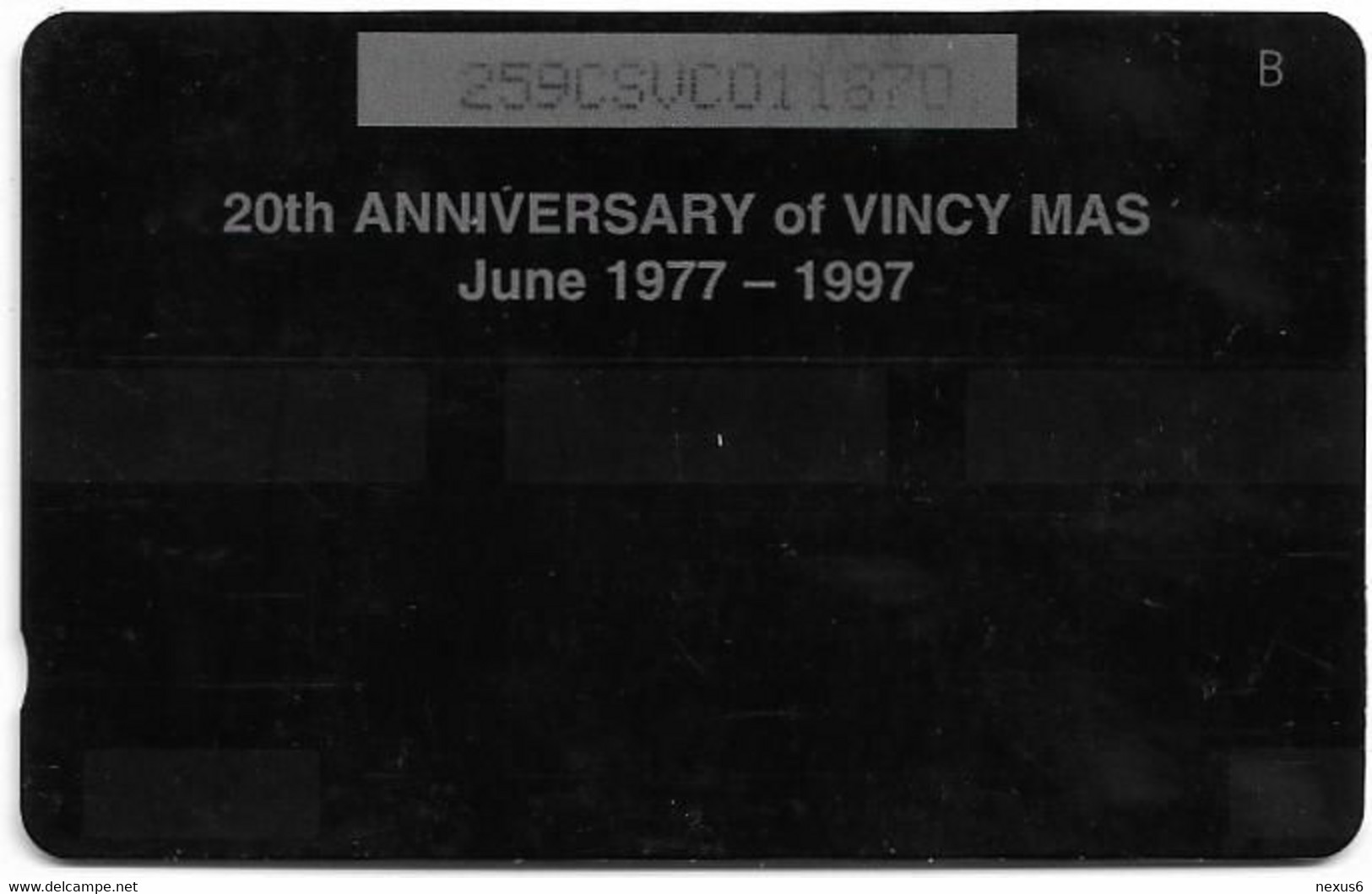 St. Vincent - C&W (GPT) - 20th Anniversary Vincy Mas, 259CSVC, 1998, 10.000ex, Used - St. Vincent & Die Grenadinen