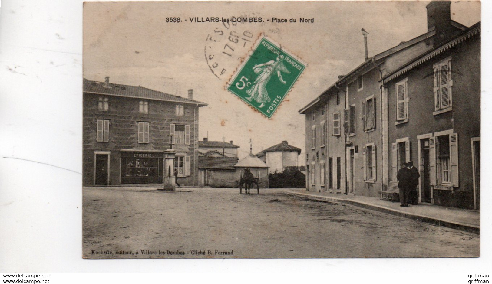 VILLARS LES DOMBES PLACE DU NORD 1914 TBE - Villars-les-Dombes