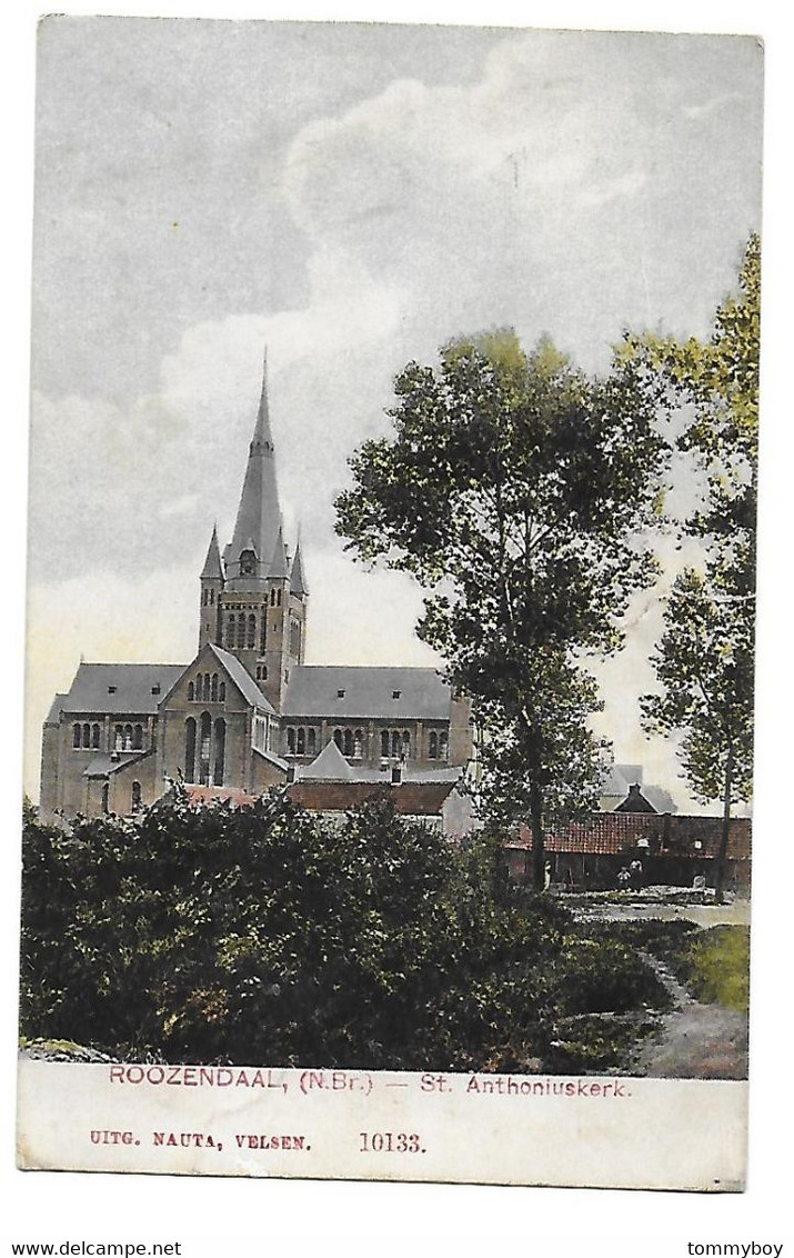 CPA Roozendaal, (N.Br.), St. Anthoniuskerk 1909 (scheur Rechts) - Roosendaal