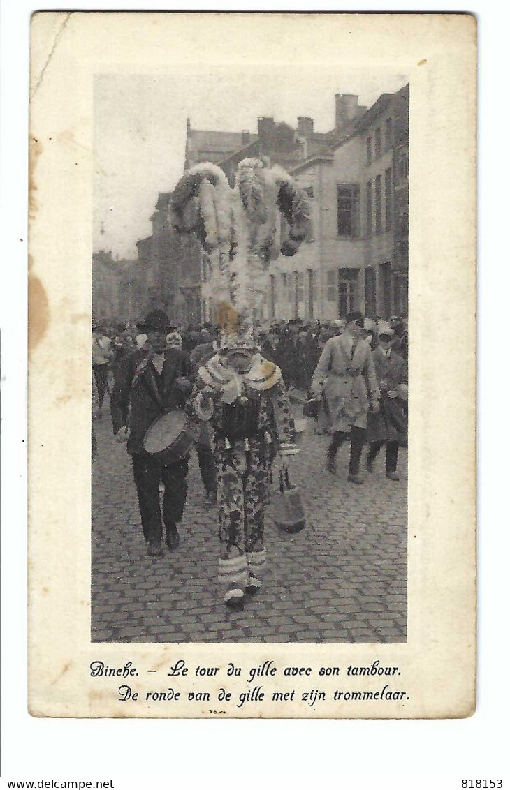 Binche  -  Le Tour Du Gile Avec Son Tambour - Binche