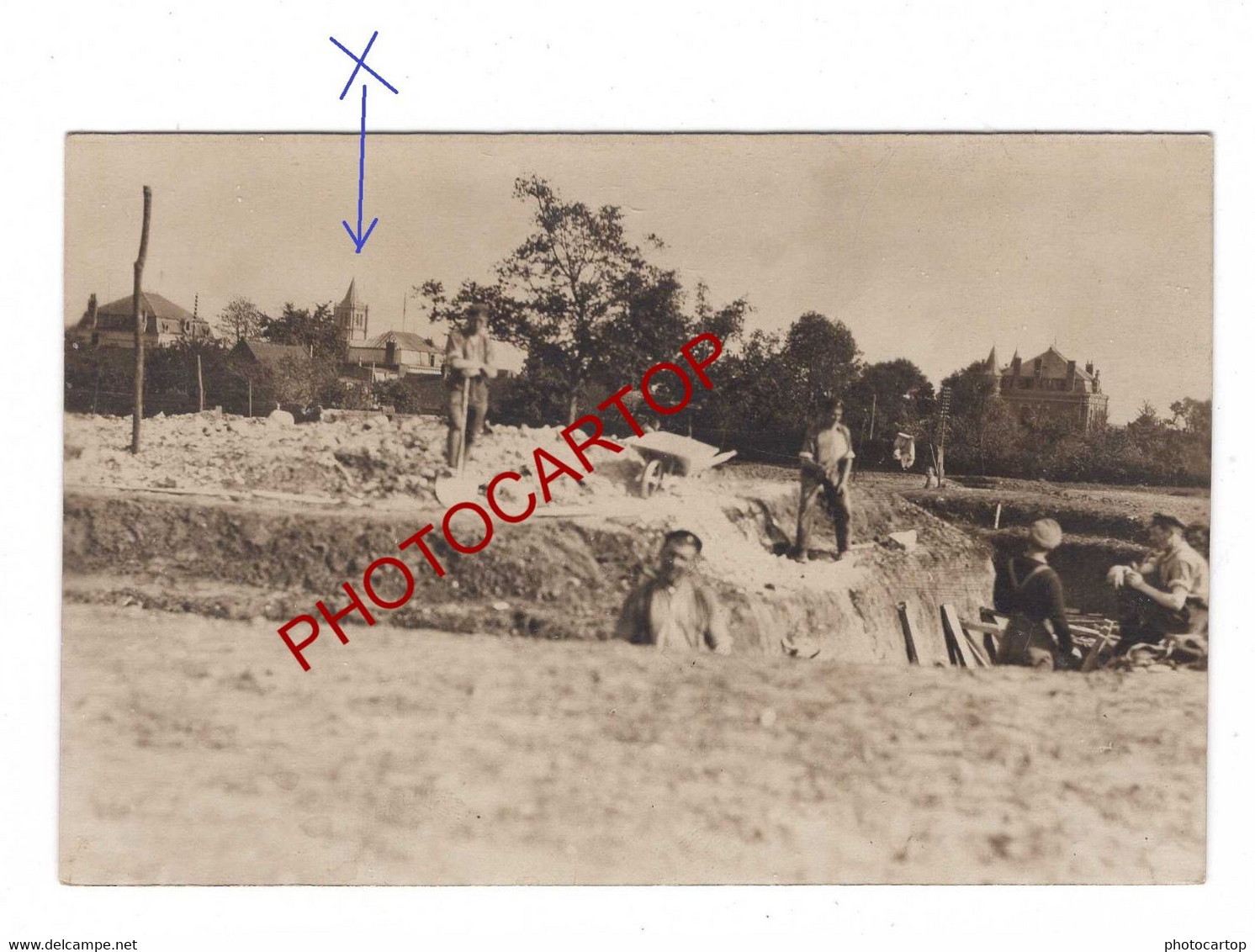 VITRY EN ARTOIS-2x CARTES PHOTOS Allemandes-GARE-VILLAGE-Guerre14-18-1 WK-FRANCE-62-Militaria- - Vitry En Artois