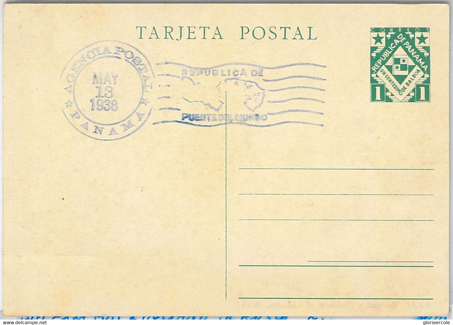 59932 - PANAMA - POSTAL HISTORY: STATIONERY CARD 1938 - Volcano BARU - Volcans