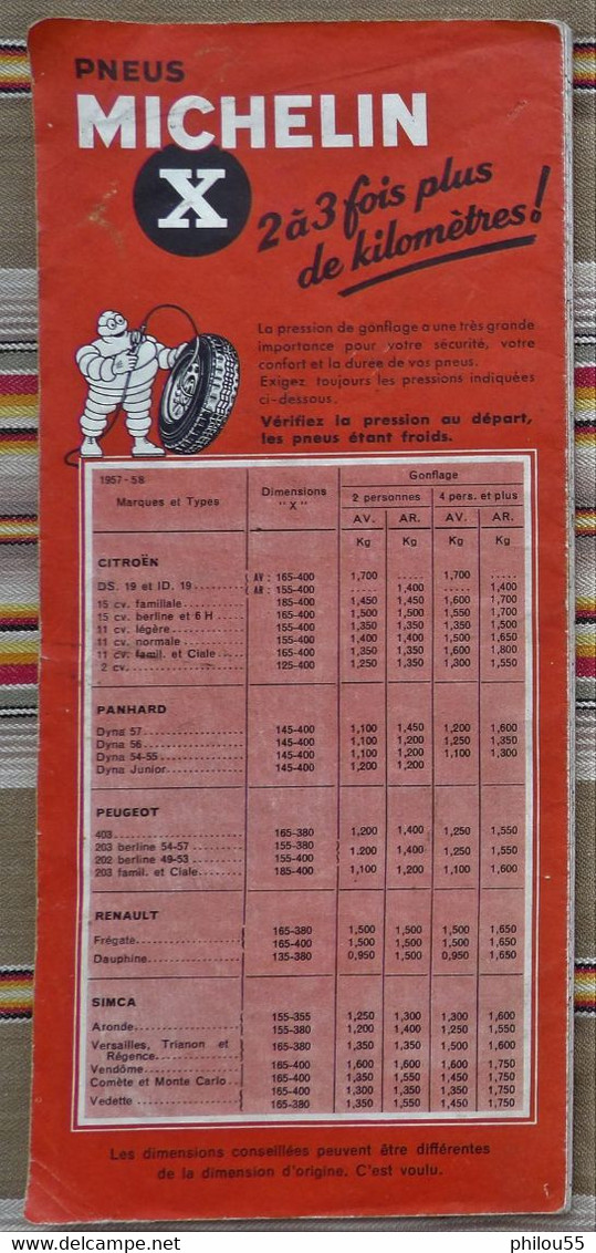 Carte Routiere MAROC ALGERIE TUNISIE  MICHELIN 1953 N° 151 - Cartes Routières