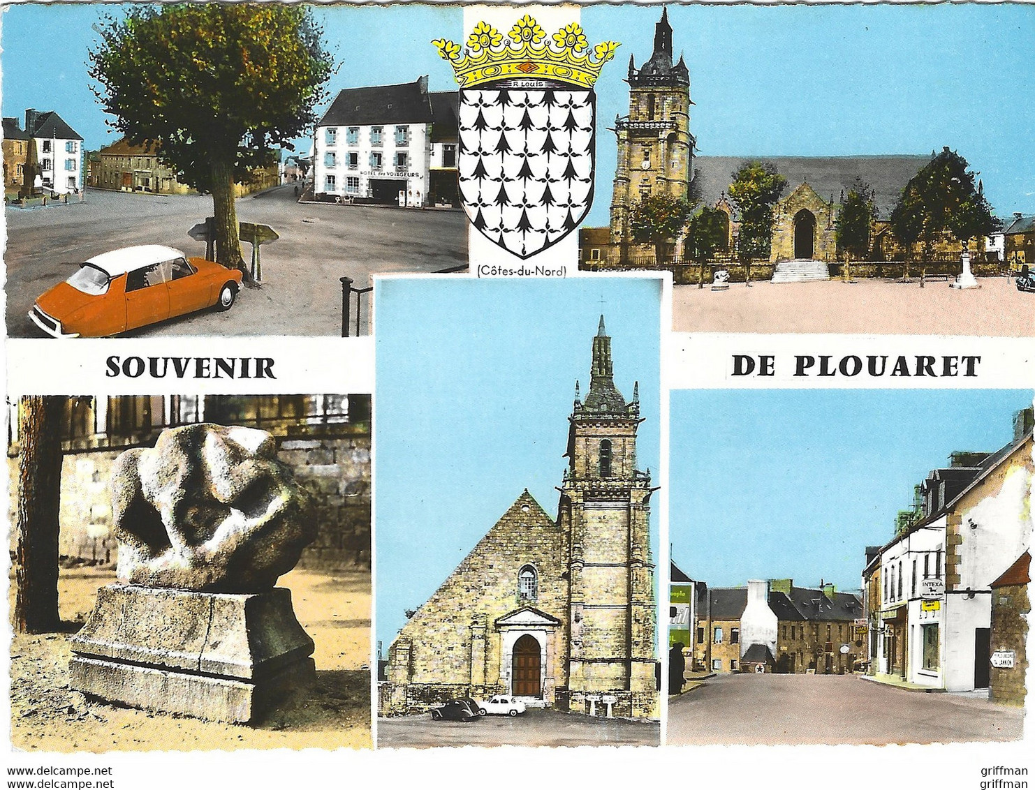 PLOUARET SOUVENIR MULTIE VUES 1964 CPSM GM TBE - Plouaret