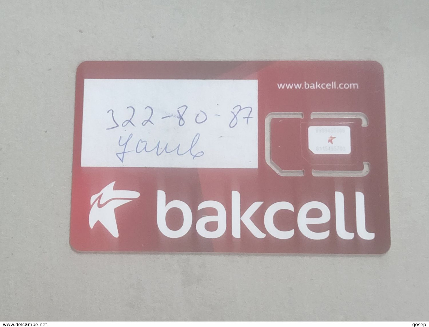 Azerbaijan-SIM CARD-BAKCELL-(4)-(89994550060115495703)-(look Out Side Foto)+1card Prepiad Free - Azerbaïjan