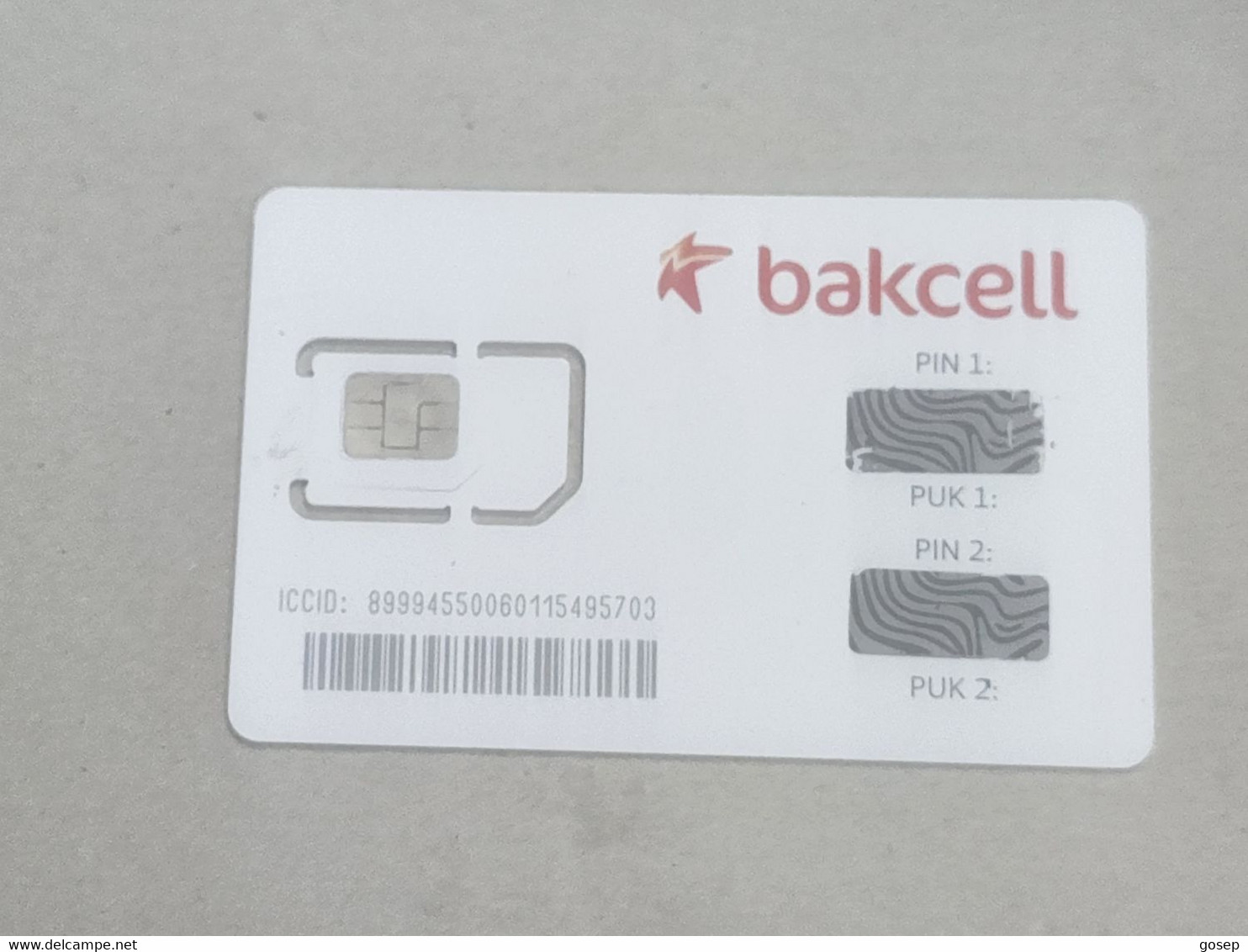 Azerbaijan-SIM CARD-BAKCELL-(4)-(89994550060115495703)-(look Out Side Foto)+1card Prepiad Free - Azerbeidzjan