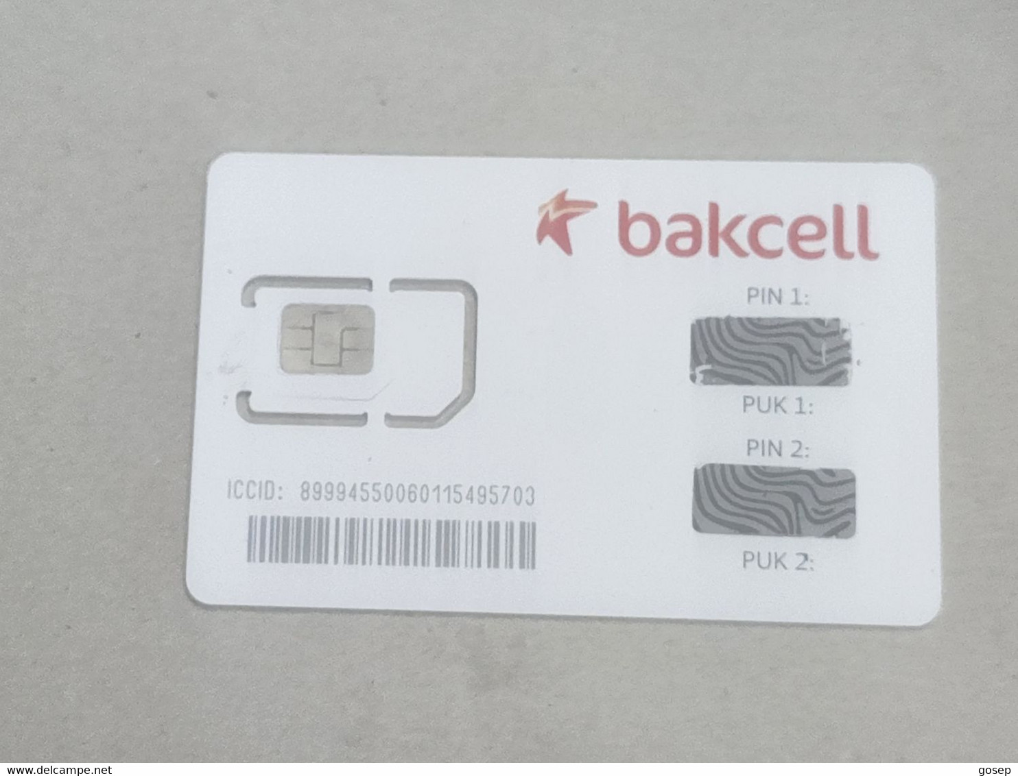 Azerbaijan-SIM CARD-BAKCELL-(4)-(89994550060115495703)-(look Out Side Foto)+1card Prepiad Free - Azerbaiyan