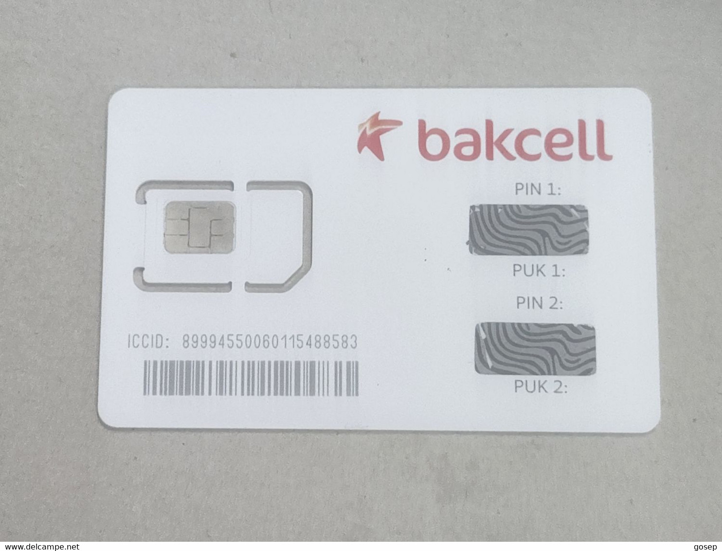 Azerbaijan-SIM CARD-BAKCELL-(5)-(89994550060115488583)-(look Out Side Foto)+1card Prepiad Free - Azerbeidzjan