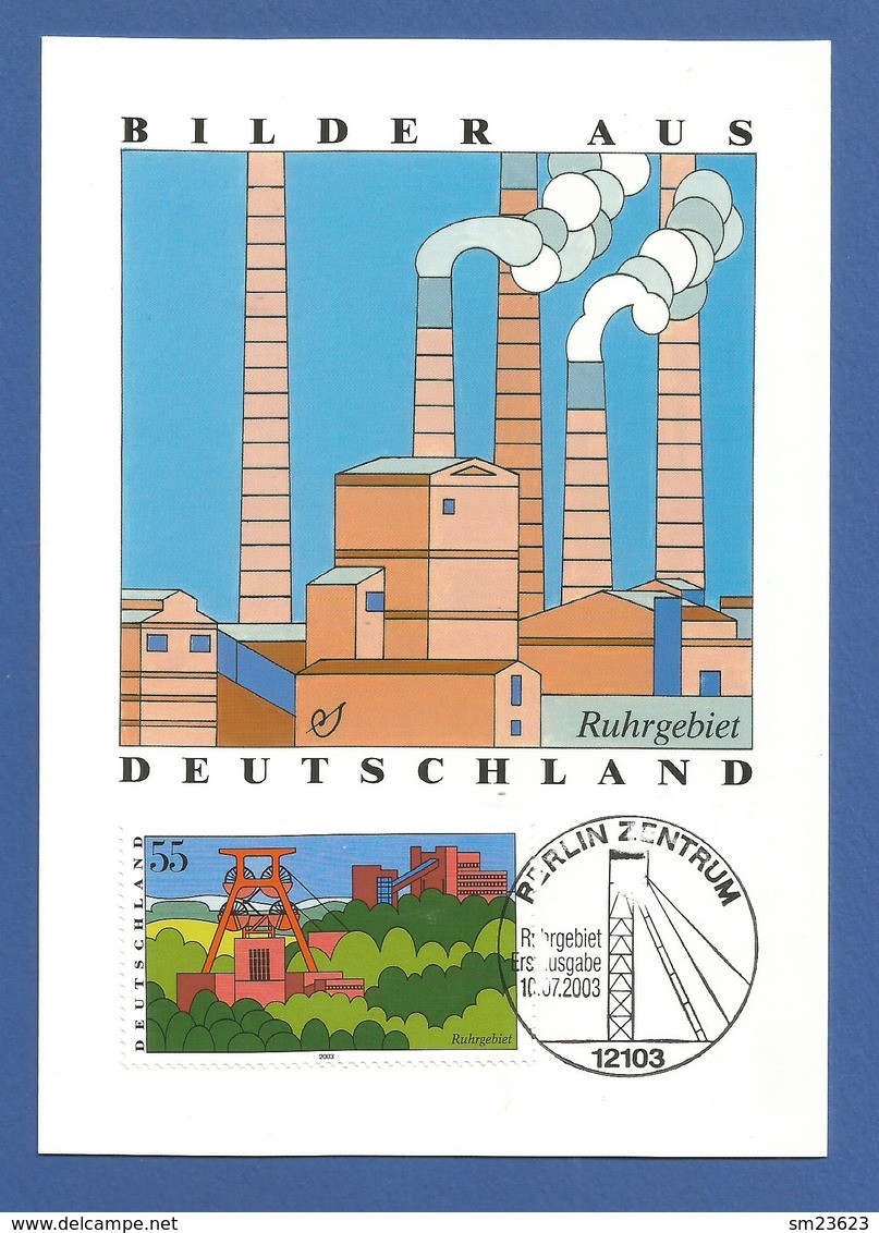 BRD 2003  Mi.Nr. 2355 , Industrielandschaft Ruhrgebiet - Maximum Card - Berlin Erstausgabetag 10.07.2003 - 2001-…