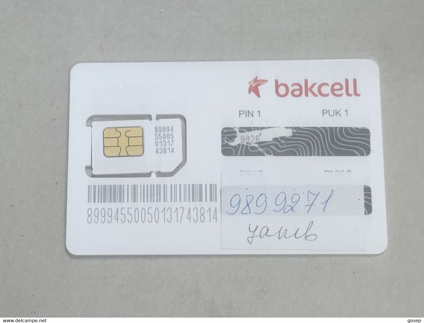 Azerbaijan-SIM CARD-BAKCELL-(13)-(8999455005131743814)-(9899271)-(look Out Side Foto)+1card Prepiad Free - Azerbeidzjan