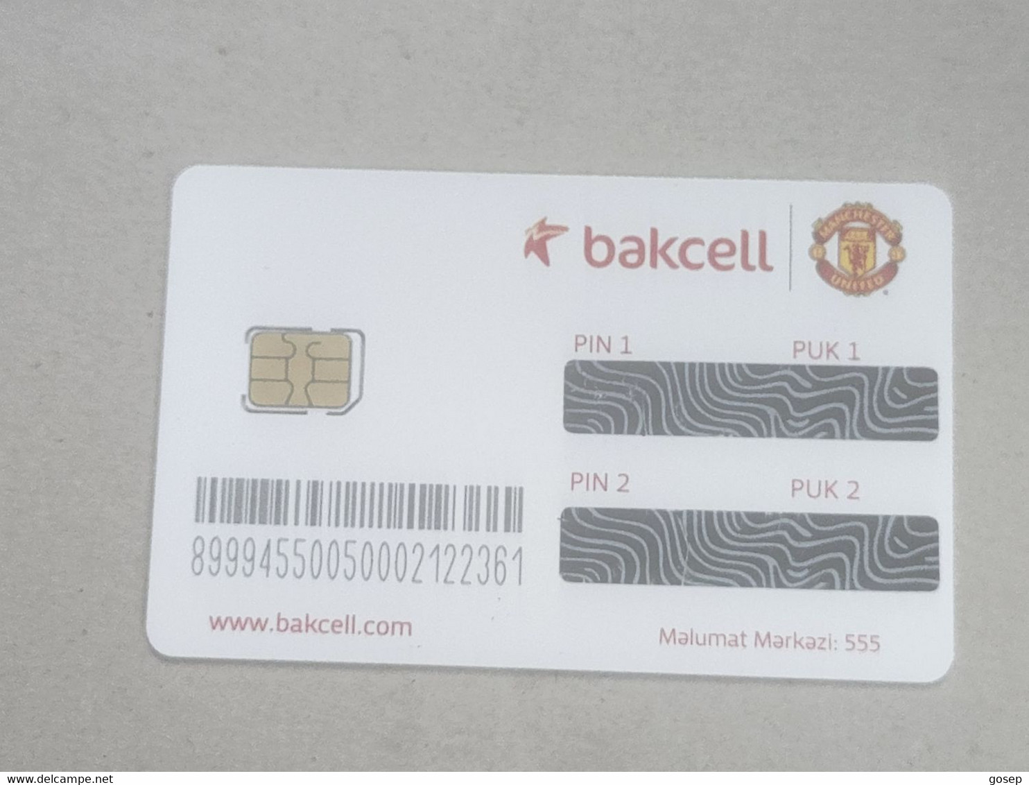 Azerbaijan-SIM CARD-BAKCELL-(20)-(89994550050002122361)-(e)-(look Out Side Foto)+1card Prepiad Free - Azerbaïjan