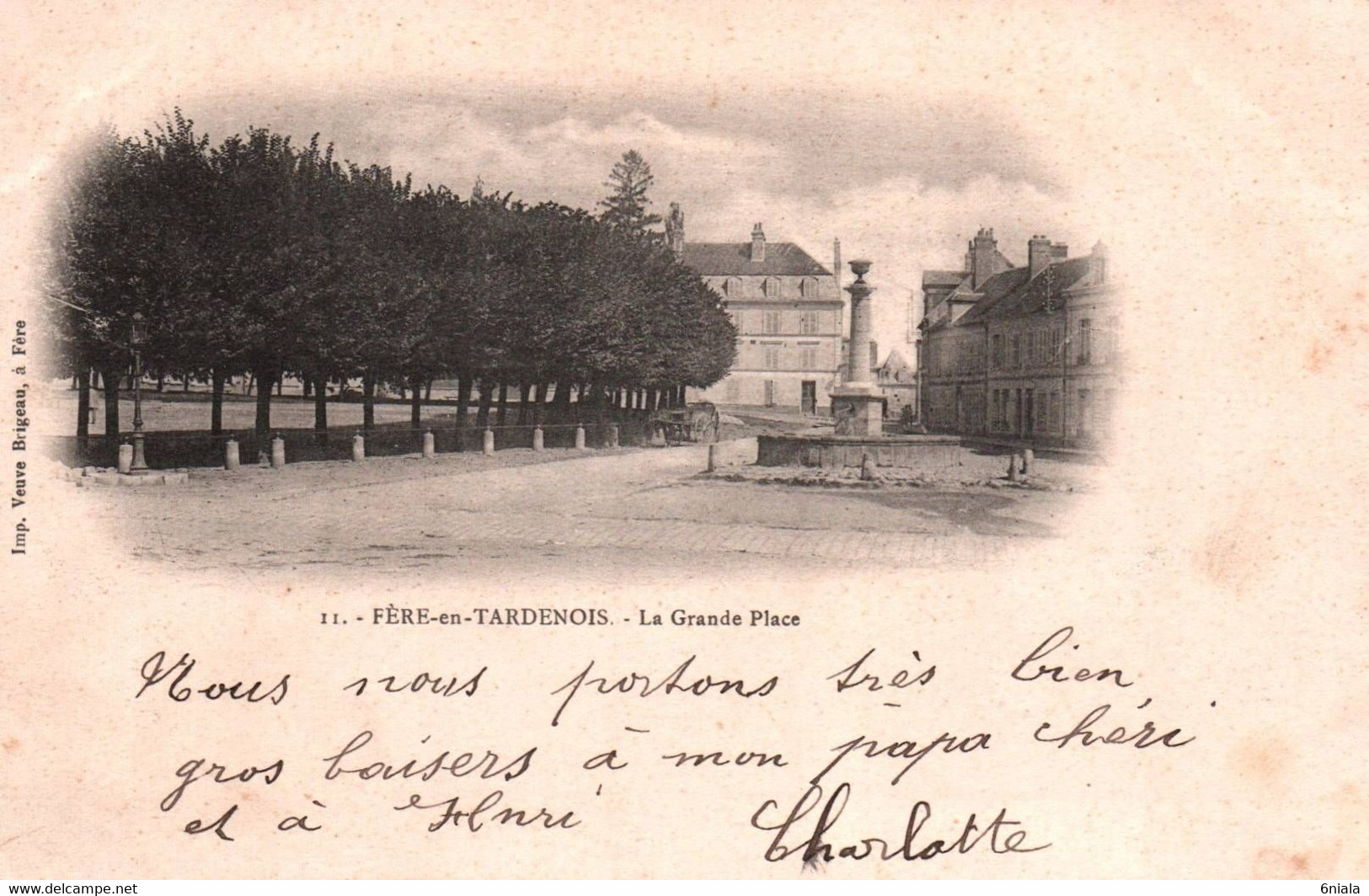 14246    FERE En TARDENOIS    La Grande Place   (Recto-verso) 02 - Fere En Tardenois