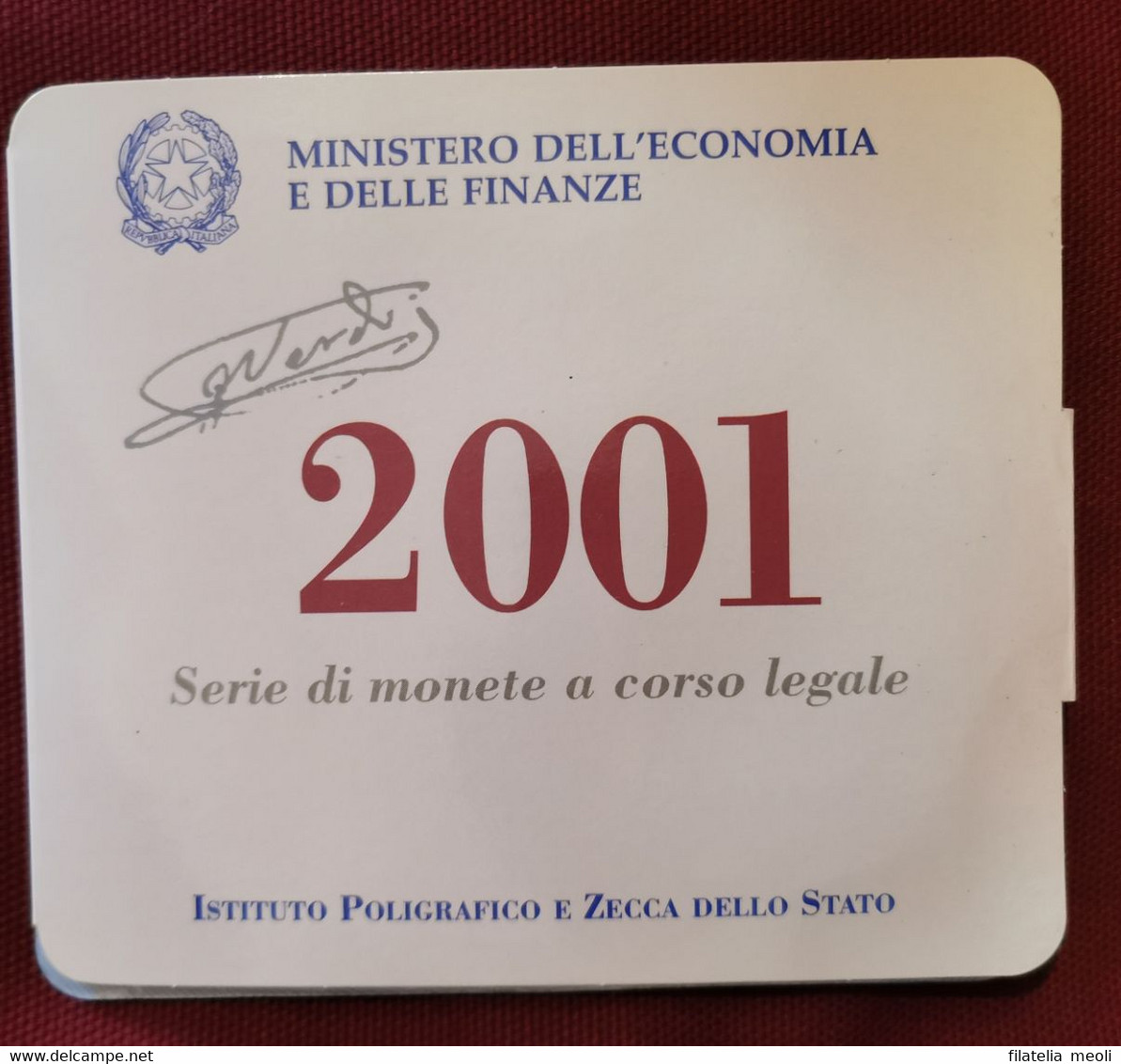 ITALIA 2001 SERIE DIVISIONALE - Jahressets & Polierte Platten