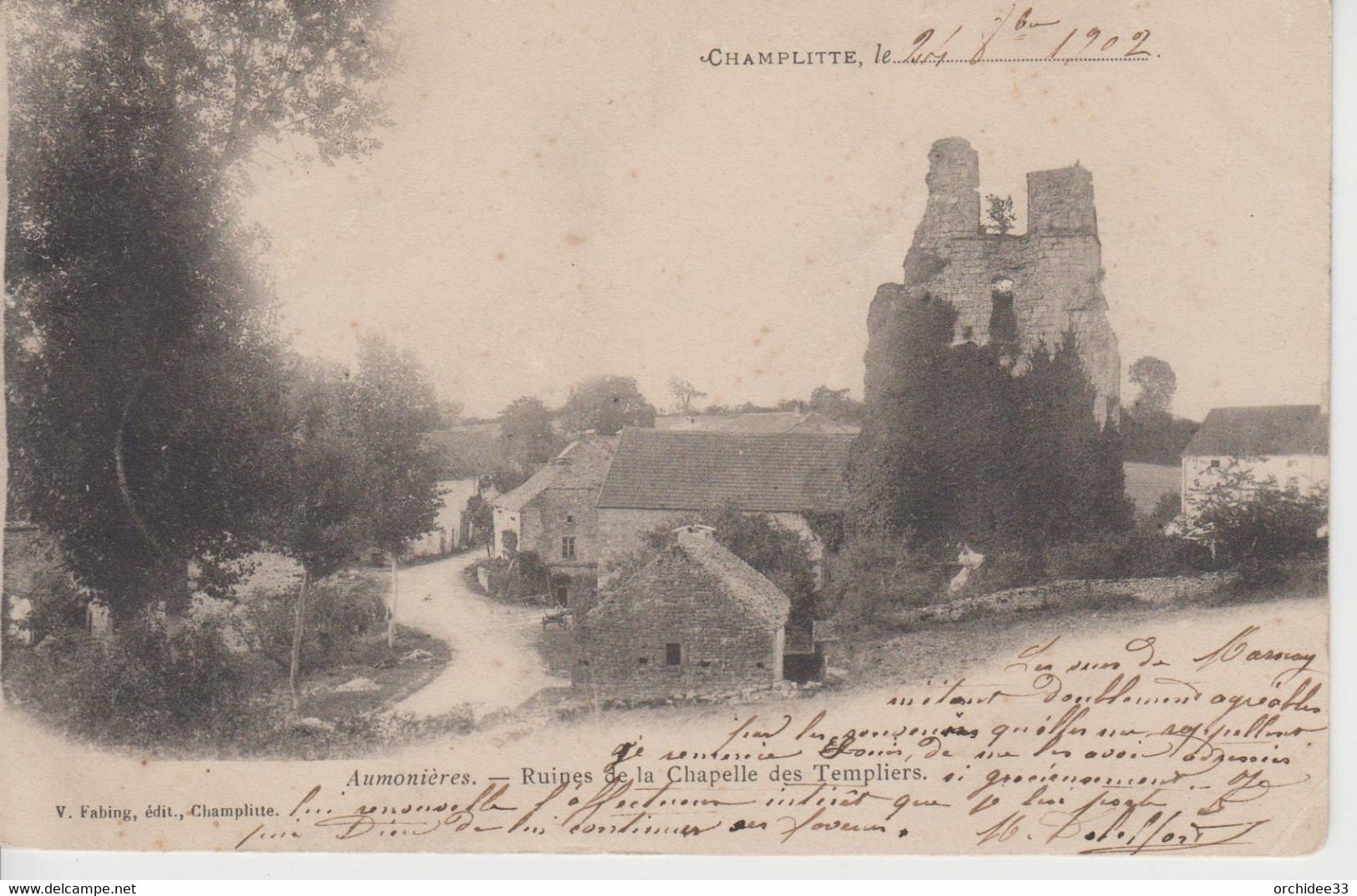 CPA Précurseur Champlitte - Aumonières - Ruines De La Chapelle Des Templiers - Champlitte