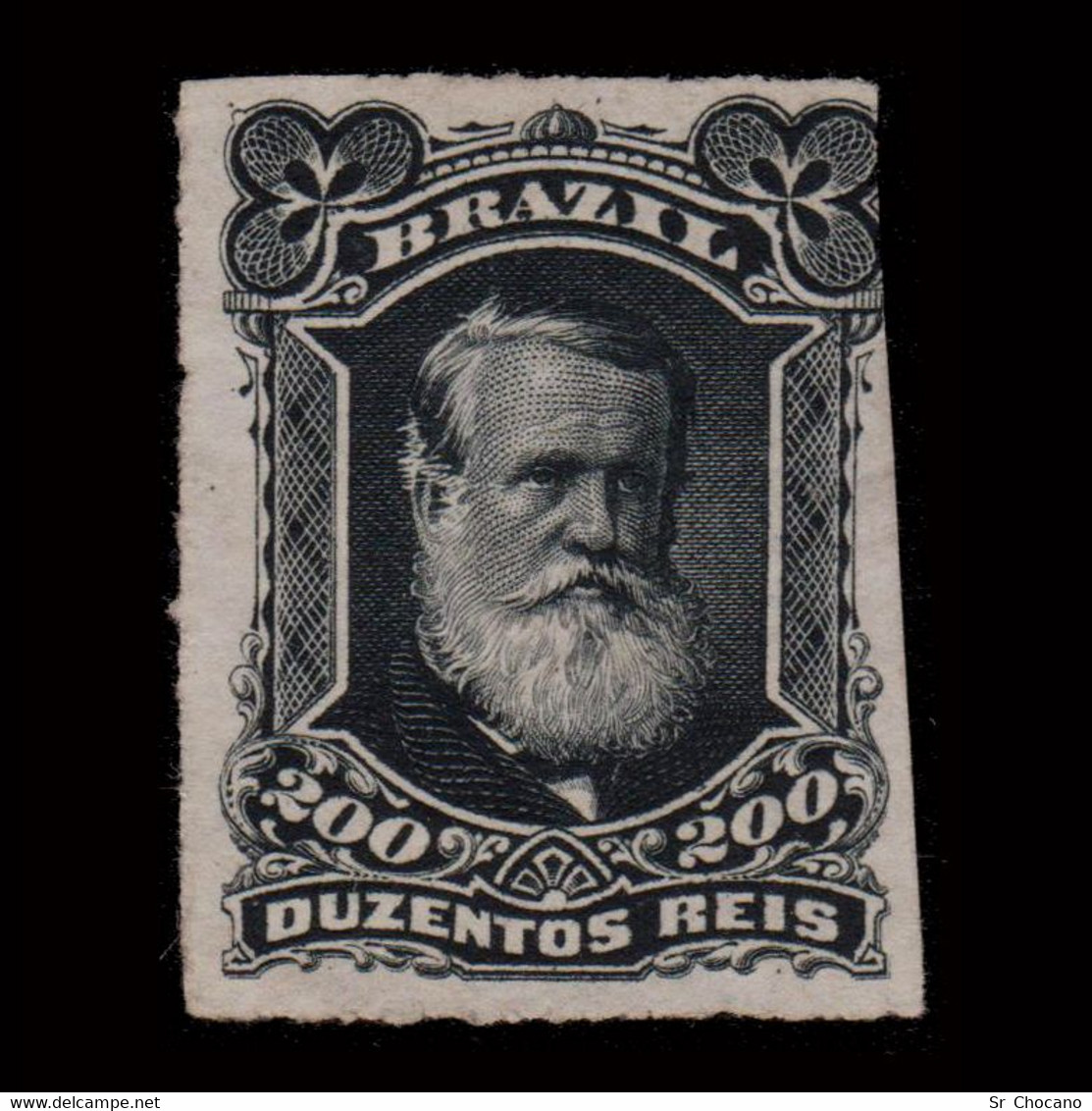 BRAZIL.1878-9.E.PEDRO II.200r.SCOTT 73.MNG.ROULETTED - Nuevos